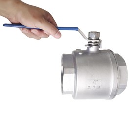 LOZOME 4" Full Port Ball Valves 316 Stainless Steel NPT Female Thread Ball Valve for Water, Oil, and Gas WOG 1000