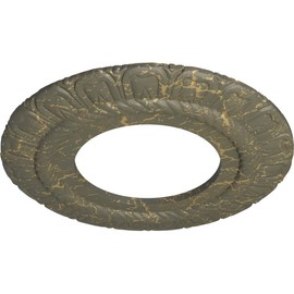 9"OD x 4 1/2"ID x 1/2"P Claremont Ceiling Medallion (Fits Canopies up to 5 5/8"), Hand-Painted Witch Hazel Crackle