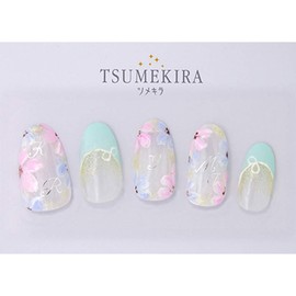 TSUMEKIRA SG-ALP-101 Nail Stickers, Alphabet, Silver, 1 Sheet (x 1)