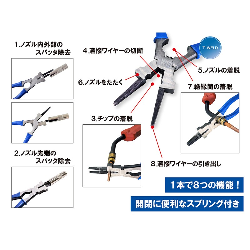 TOAN Welding Pliers 8 (Blue) Stock Handling