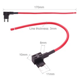 Rantecks 5PCS 12V Car Add-A-Circuit Fuse Tap Adapter Piggy Back Mini Blade ATO ATC Fuse Holder with 15A Mini Blade Fuse for Car Motorcycle Boat