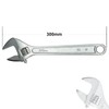 Seshin Buffalo DRAAK Adjustable Wrench 12 Inch 300mm with Wide