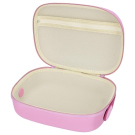 Linkidea EVA Lunch Box, Hard Shell Lunch Box Storage Container with Hand Strap, Reusable Lightweight Lunch Box (Pink)