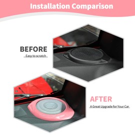 RT-TCZ for Jeep JK A Pillar Speaker Trim Cover for Jeep Wrangler JK JKU 2015 2016 2017 Pink Interior Accessories 2pcs