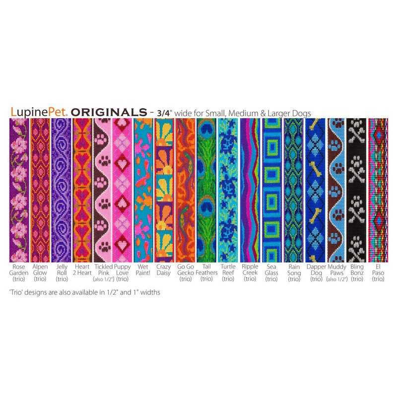 Martingale Dog Collar by Lupine 3/4" wide El Paso design