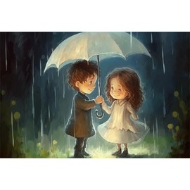 Rompecabezas para adultos, 300 piezas para niños, paraguas, formación de días lluviosos, madera ecológica, ilustraciones únicas, desafiantes para el