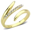 Women's Stainless Steel IP Gold Top Grade Crystal Clear Minimal