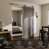 CCJH 4FT/48'' Stainless Steel Sliding Track Barn Door Hardware Kit