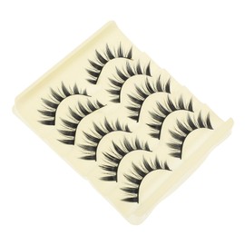 TOVINANNA 5 Pairs Fake Eyelashes Women False Lashes Women Eyelashes Fake Lashes Natural Makeup Accessories Fiber Black