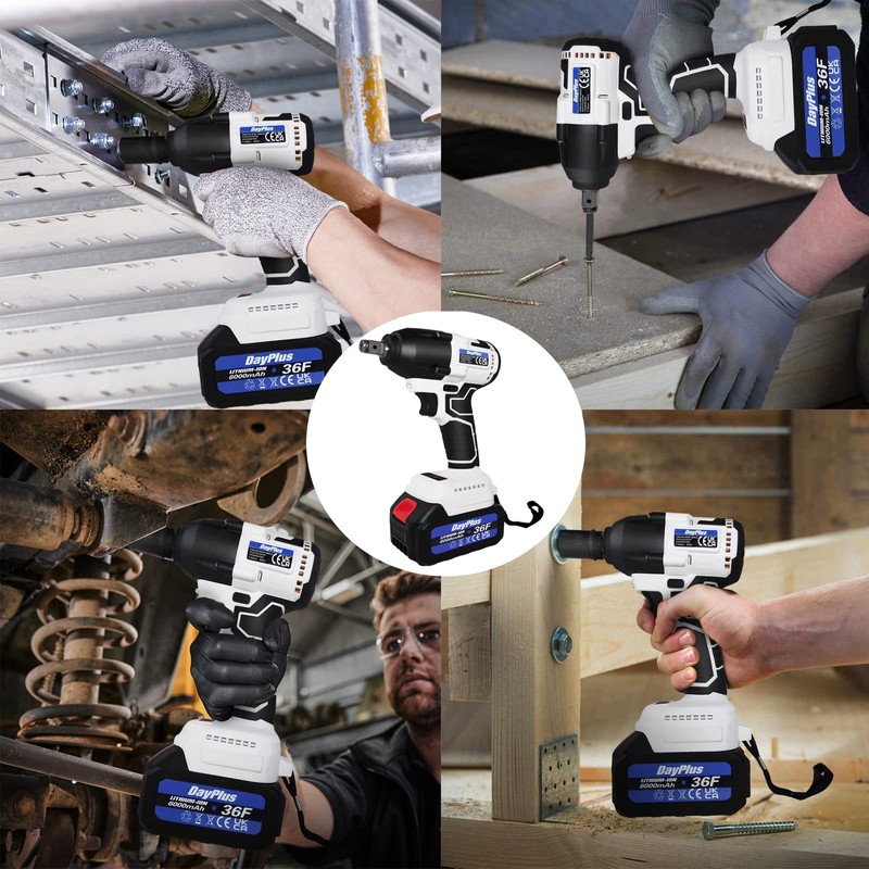 Brushless Cordless Impact Wrench 420 N.M High Torque 1/2 Chuck