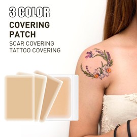 Tattoo Cover Up Patch, 15 PCS Scar Cover Up Sticker, Waterproof Tattoo Cover Up Tape Invisible Concealer Sticker, Natural Skin Scar Cover Breathable Body Sticker, Scar Patches