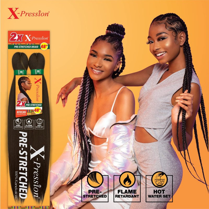 Sensationnel X-pression prestretched braiding hair - 2x braid 48 inch