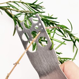 Hoomuda Herb Strippers 11 Holes-Stainless Steel Kitchen Leaf Stripping Tool- Perfect for Removing Stems From Herbs & Kale (1 Pack Herb Stripper Long)