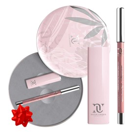 Gift Box Christmas Women 2024: Long-Lasting Lipstick & Lipstick - Ialucollagen Lip Volume XXXL & Lip Liner Nude - Gift for Her in Pink Box - Gift Idea for Women Natur Unique