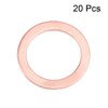 sourcing map 20Pcs 16mm x 22mm x 1.5mm Copper Flat