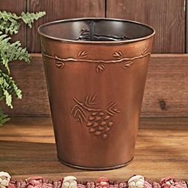 BLACK FOREST DECOR Pine Crest Metal Waste Basket
