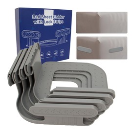 Bed Sheet Holder, Lock Sheet Fasteners - Keep Sheets Snug and Secure, Mattress Corner Holders -Fits Mattress (15cm-30cm Thick), Fitted Sheet Clips for Bedding