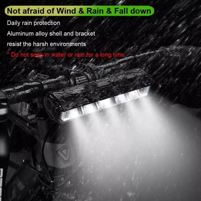 Kmow Luz Bicicleta Led Recargable 6000 Lúmenes 10000mah Ipx6