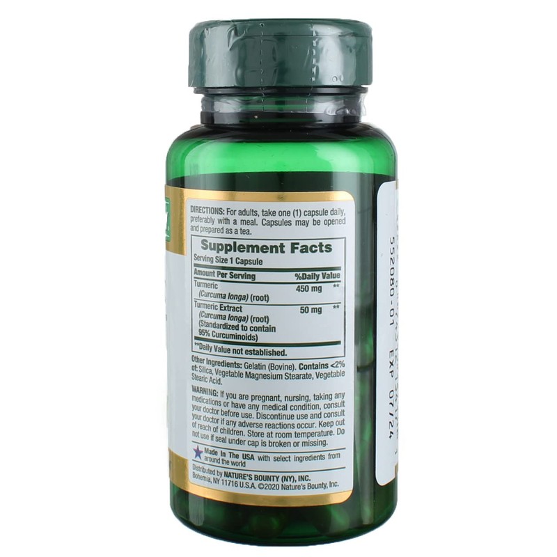Nature's Bounty Turmeric 450 mg Capsules - 60 ct, Pack