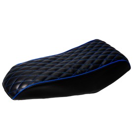 JMCHstore Blue Diamond Stitch Retro Seat Cover for Coleman CC100X Mini Bike 98cc, Baja DB30 Hisun 100CC kids Trail Bike Cushion Replacement Parts