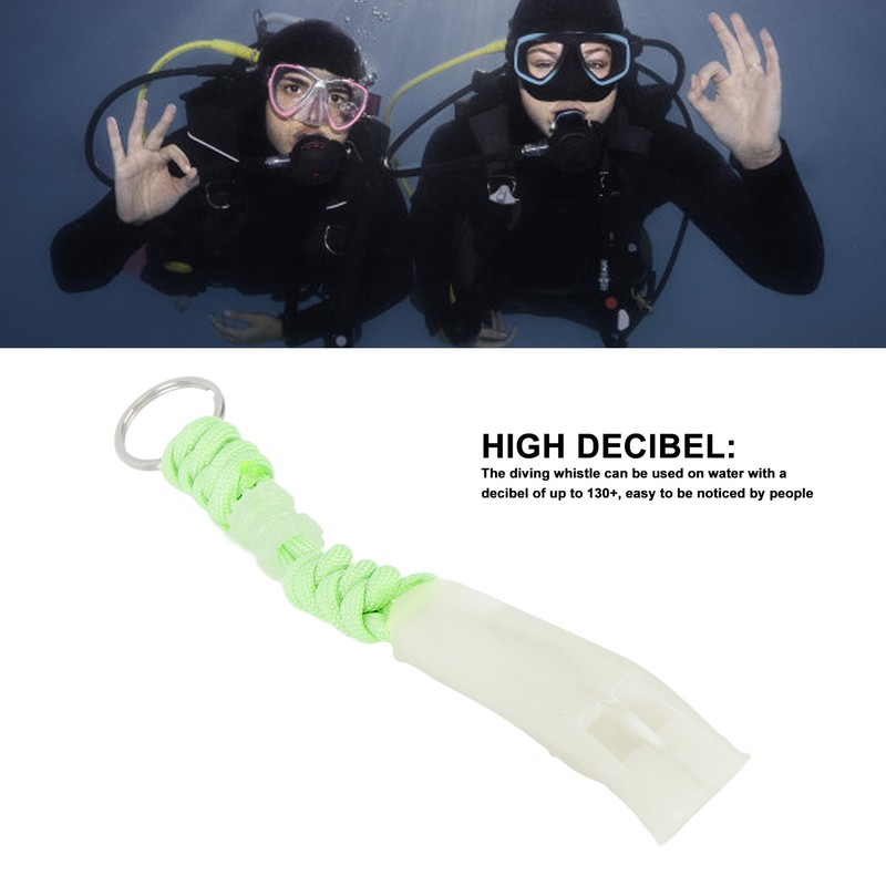 Diving Whistle Scuba Dive Luminous 130 High Decibel Underwater Safety