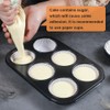 ASBAYSON 2 Packs Premium Steel Muffin Pan for Baking, Round