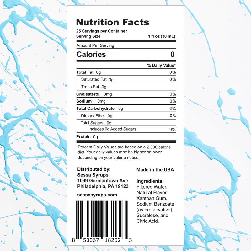 Sessa Syrups Sugar Free Simple Syrup (25.4 Fl Oz)