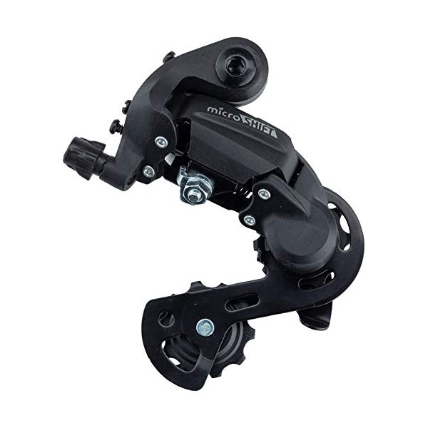 microSHIFT | M21 Rear Derailleur | 6 and 7 Speed | Super Short Cage | Black