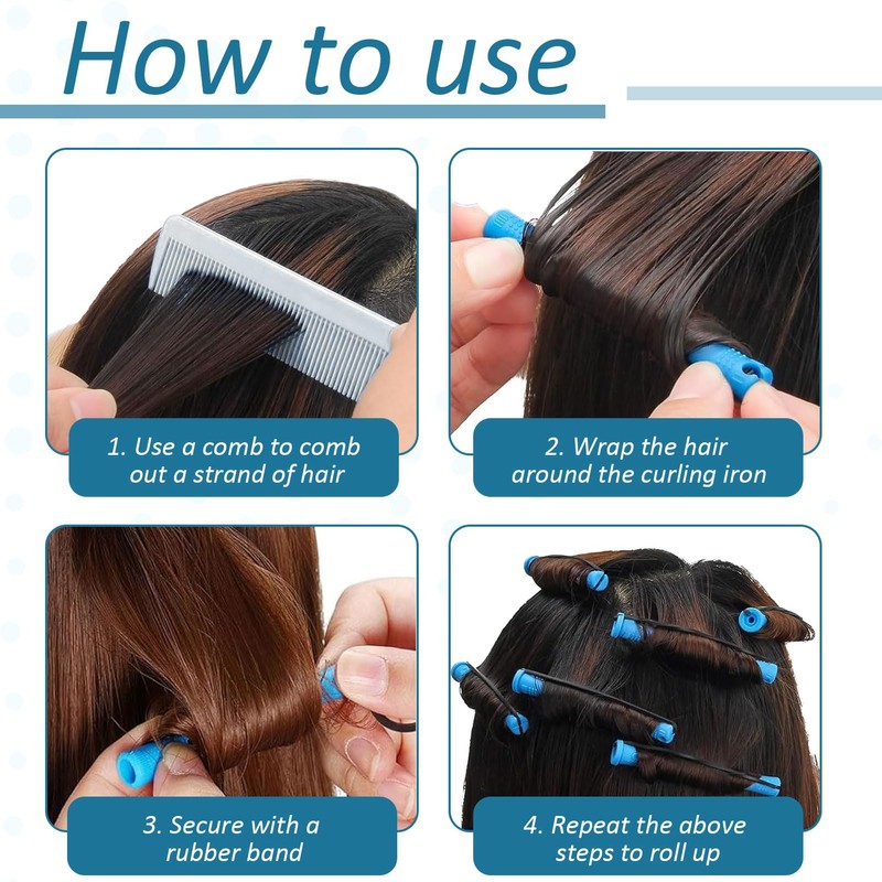 60 pieces permanent hair curls, small size, curlers, short hair,
