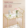 VASAGLE Bar Cart Gold, Home Bar Serving Cart, Wine Cart