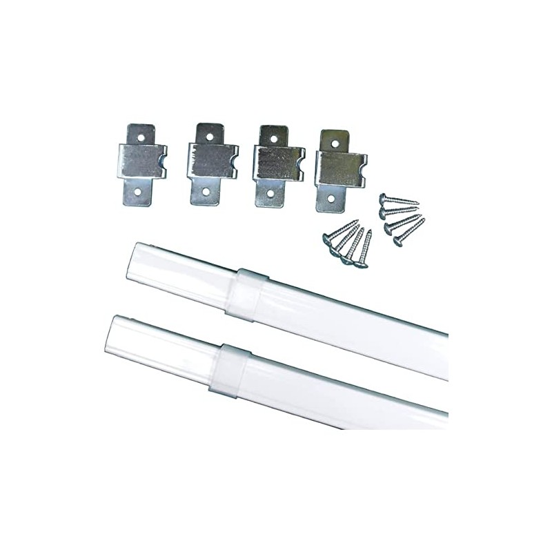 TWO Kirsch FLAT SASH RODS for Top & Bottom Doors
