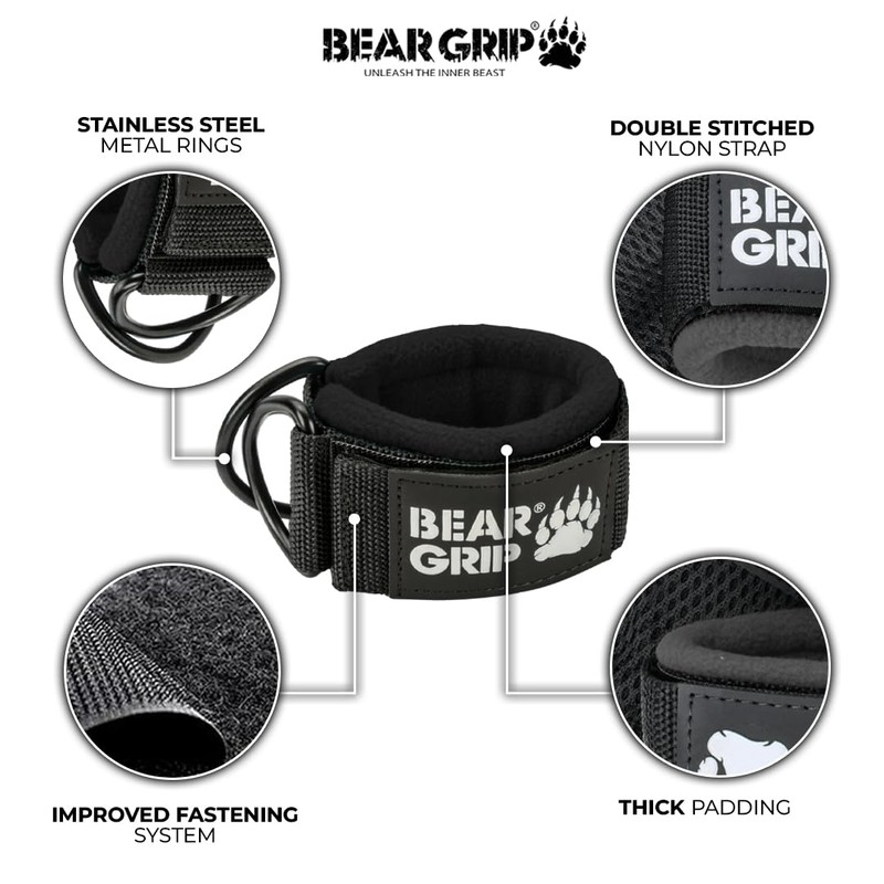 BEAR GRIP - Ankle Straps for Cables with New Fleece