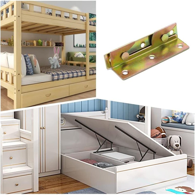 Bed Brackets Corner, GLANICS 4 Sets Bed Rail Brackets, Bed