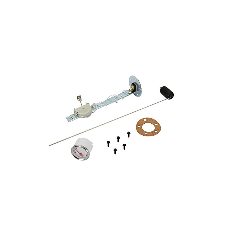 Fuel Level Gauge with Sender, 2-1/16 Inch, White