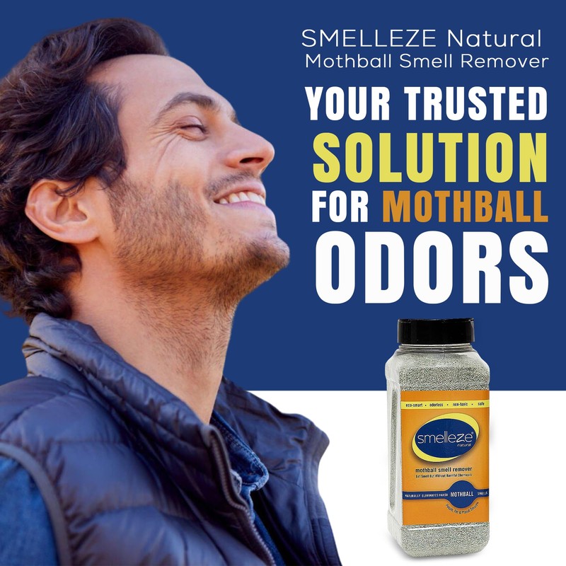 SMELLEZE Natural Mothball Smell Remover Deodorizer: 2 lb. Granules Gets