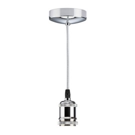 Knightsbridge 6 Inch E27 Vintage Pendant Set in Polished Chrome