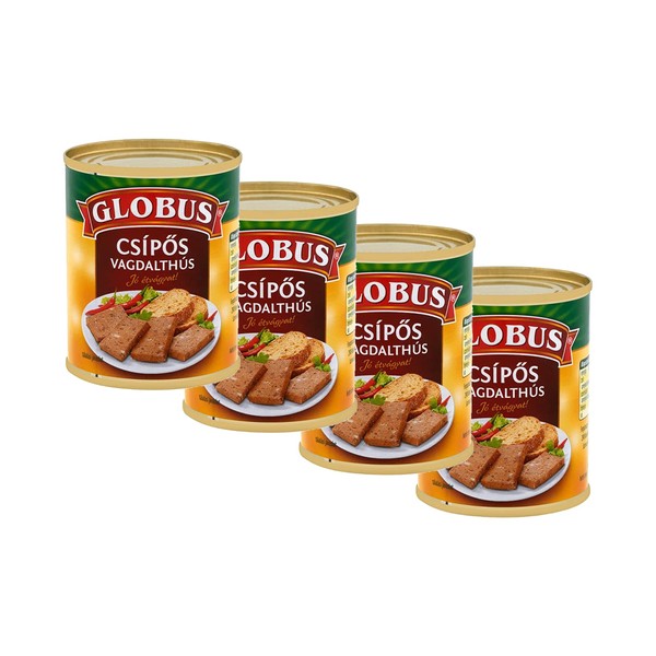 Globus Hungarian Spicy Minced Pork Meat Ready Meal 130 g (Pack of 4)