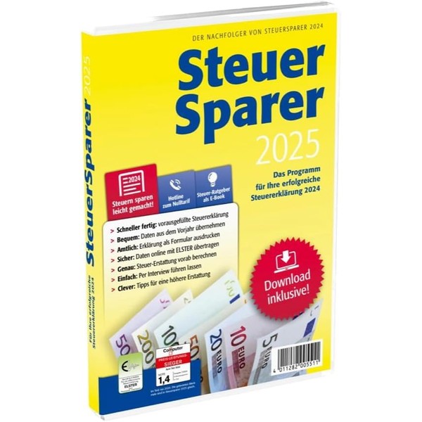LIDL STEUER 2025 für Steuererklärung 2024 am PC ELSTER klar