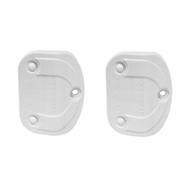 Safetech Hardware Polymer Gate Stop (2 Pack) | Damage Protection Bumper Reduces Gate Closing Noise | Prevent Gate Slamming, Hinge Overextension & Sway | Aluminum/Metal SGSS - White