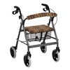 Gomyblomy Leopard Print Rollator Walker Seat and Backrest Covers Dust