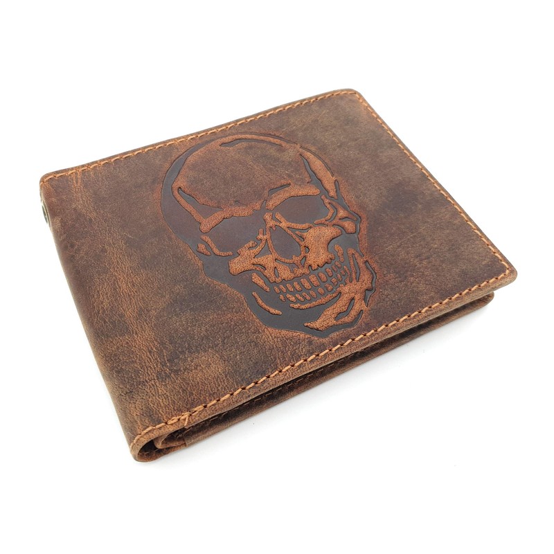 Jockey Club Genuine Leather Biker Wallet Horizontal Hunter Leather Wallet