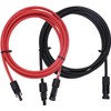 Renogy 20FT 10AWG Solar Panel Pair Extension Cables Male and