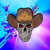 Unbranded skeleton Cowboy Iron On Patch