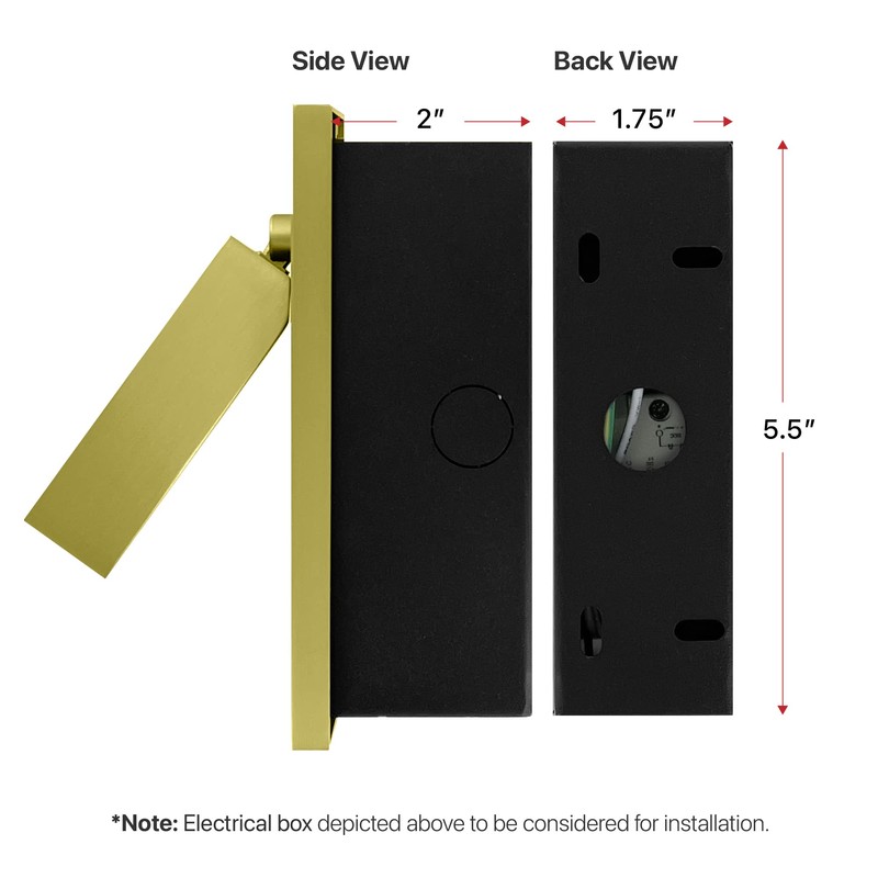Modern Wall Mounted Bedside Adjustable Reading LED Light Sconce -