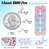 6100Pcs Resin Rhinestones for Crafting with 2Pcs 10ml B7000 Jewelry