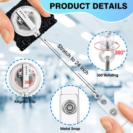 Xipromi Just The I Promise Badge Reels Retractable Glitter with Clip, Funny Badge Holder Gift for Phlebotomy RN LPN IV Nurse Doctor, Thank You Nurses Week Gifts for Phlebotomist First Responder