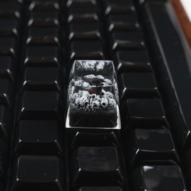 ULTRAEQUIP Artisan Keycaps Crow&Skull Keycaps Resin keycap Escape Custom Keycap 1U Keycaps SA Prolfile Keycaps Handmade Keycaps for MX Switch Mechanical Keyboards Key Cap (Crow_Skull_Keycap)