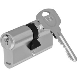 Yale Series 500 Series 105023040002201 Safety Cylinder Nickel-Plated 35 x 35 mm Long Cam
