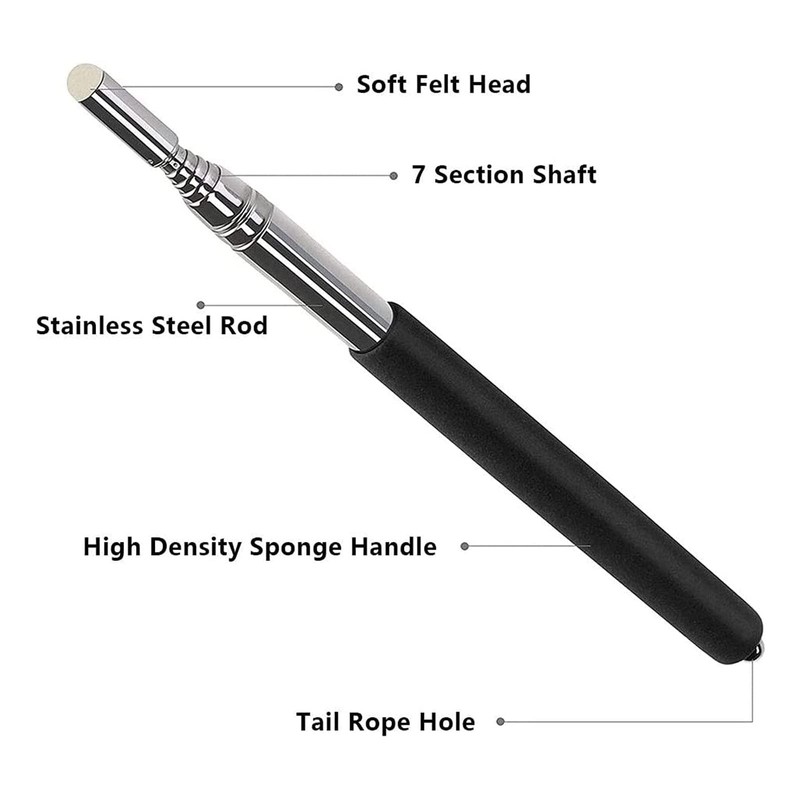 Extendable Pointing Rod with Hand Strap Pointer Presenter Telescopic Bat