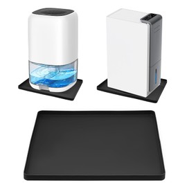 Dehumidifier Drip Pan, 18''x15'' Humidifier Drip Pan, Prevent Water Leakage and Protect Floor & Carpet, Non-Slip & Leak-Proof Silicone Mat with Raised Edge, for Under Dehumidifier and Humidifier Mat